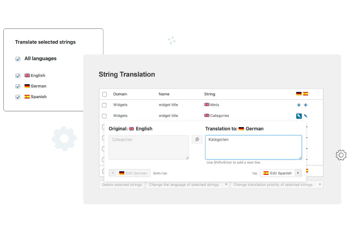 Gestionar Menús y Widgets Multidioma